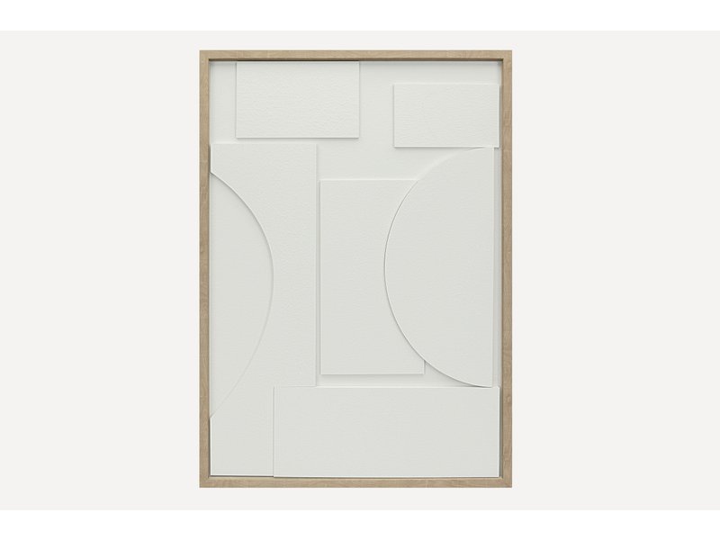 Картина Рельеф Белый 50x70