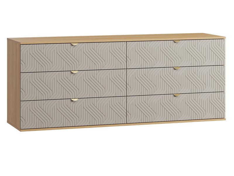Комод Монблан 185x76 Косы Латте