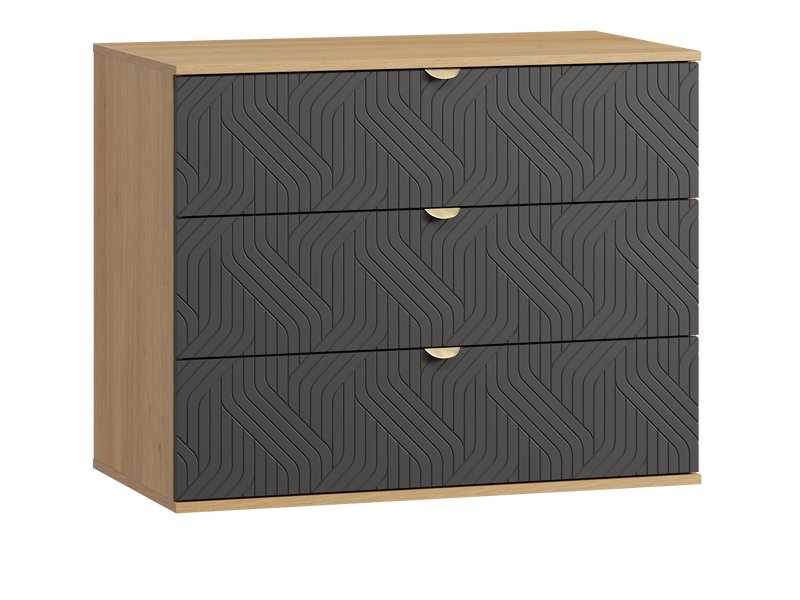 Комод Монблан 93x76 Косы Графитовый