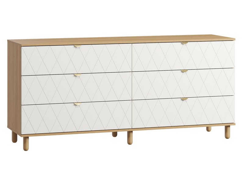 Комод Теджонс 185x85 Ромб Белый