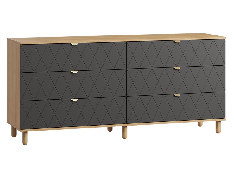 Комод Теджонс 185x85 Ромб Графитовый