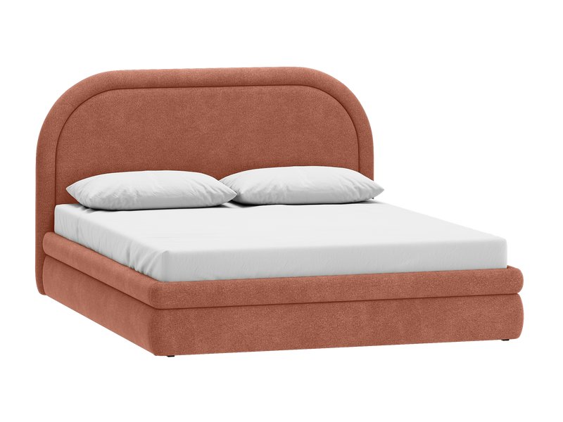Кровать Ева-П 140 Шенилл Терракотовый