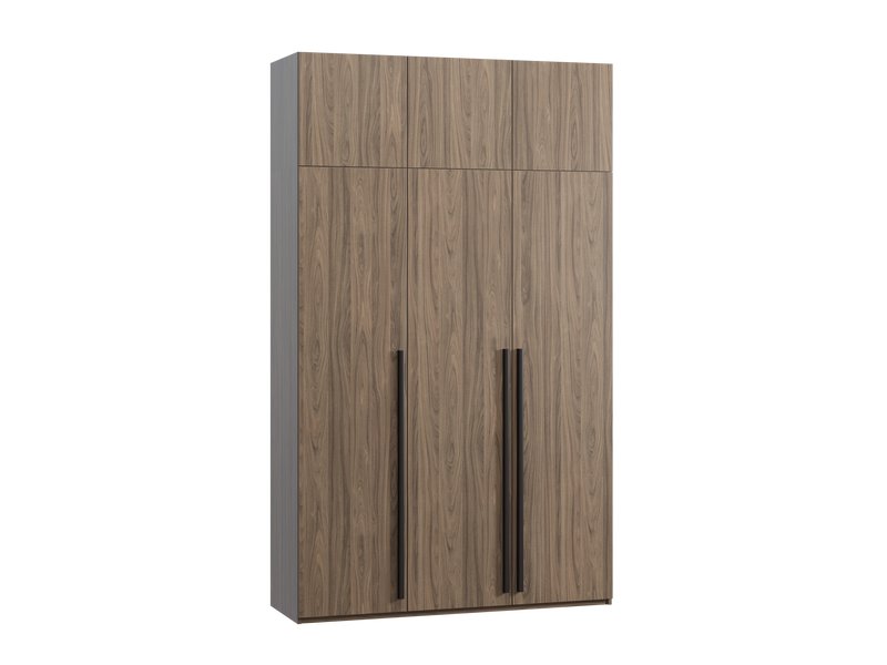 Распашной шкаф Кимбол 3.1-150x250 Орех Карини/Черный