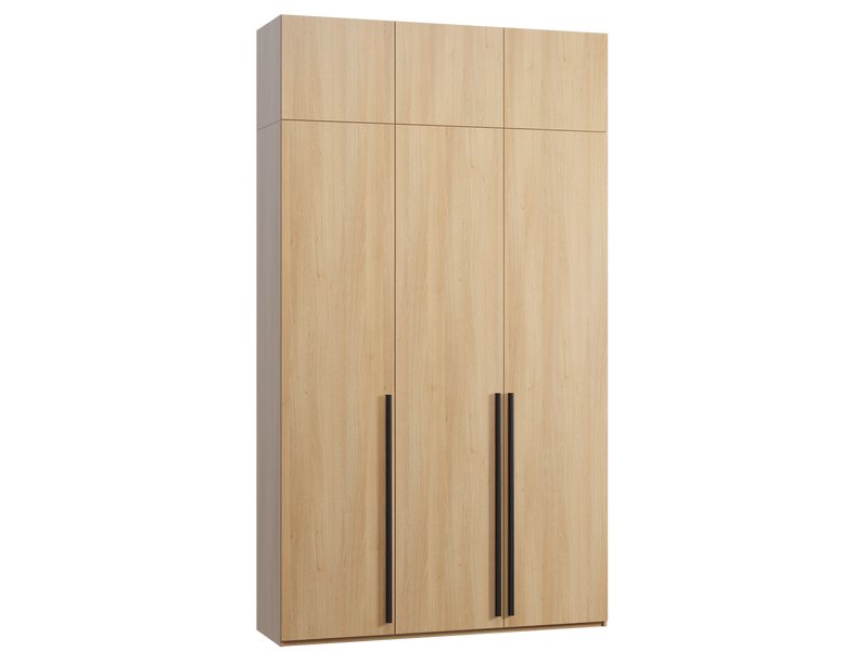 Распашной шкаф Кимбол 3.1-170x300 Дуб Барбера/Черный
