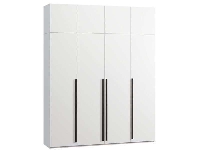 Распашной шкаф Кимбол 4.1-200x250 Белый/Черный