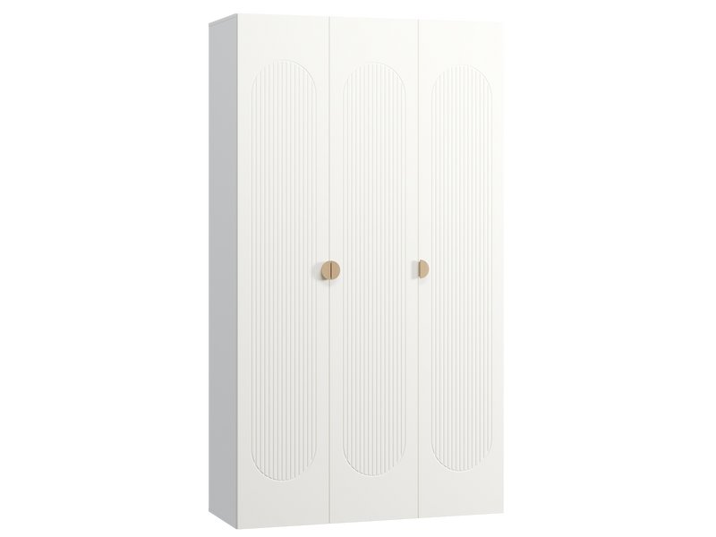 Распашной шкаф Луми 3-136x242 Белый