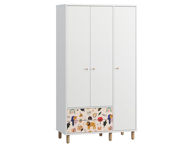 Шкаф детский Трикси 3-105x190 Зоо