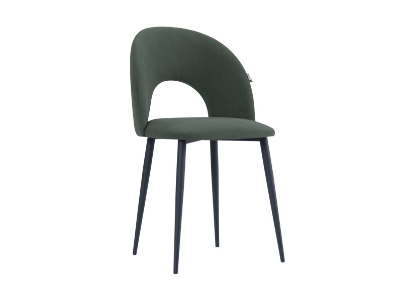 Стул Меган Велюр Оливковый/Черный