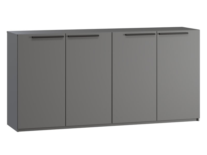 Тумба Кимбол 183x90 Графитовый/Черный